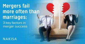 Mergers fail more often than marriages: 3 key factors in merger success